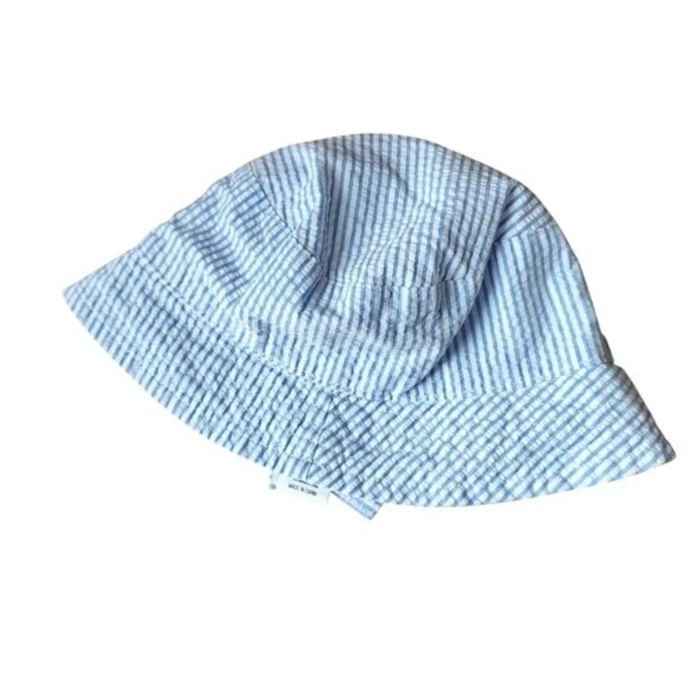 JANIE &‎ JACK Seersucker Striped infant Bucket Hat 3-6M
